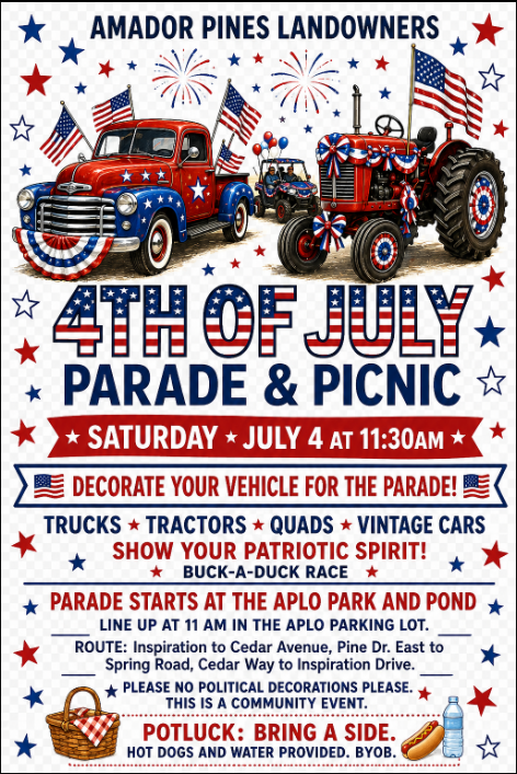 Fourth of July Potluck Flier